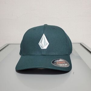 Volcom Mens Full Stone Cedar Green Flexfit Hat Clothing Apparel Snowboarding NWT